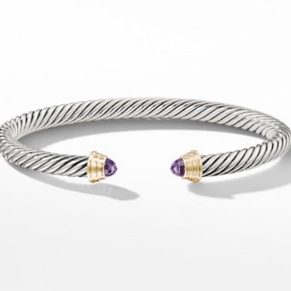 David Yurman Jewelry - 🖤SALE🖤 David Yurman Amethyst Gold Cable Bracelet